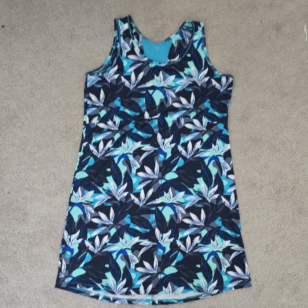 Columbia PFG Women's 1X Blue Floral Sundress
